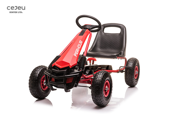 Kart 11.7KG do pedal do rosa da criança de 5 anos 5KM/H com as quatro rodas infláveis