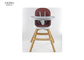 EN14988 360 altura de madeira de dobramento Rotatable da posição 2 da cadeira alta 2 do grau ajustada