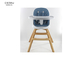 EN14988 360 altura de madeira de dobramento Rotatable da posição 2 da cadeira alta 2 do grau ajustada